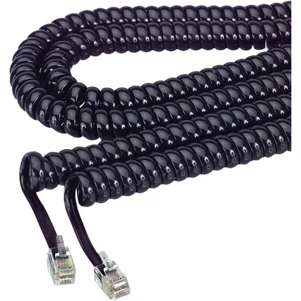 Twisstop Phone Cord, 25' Long, Black Cord/Twisstop, Softalk, Mfr#: SOF03201